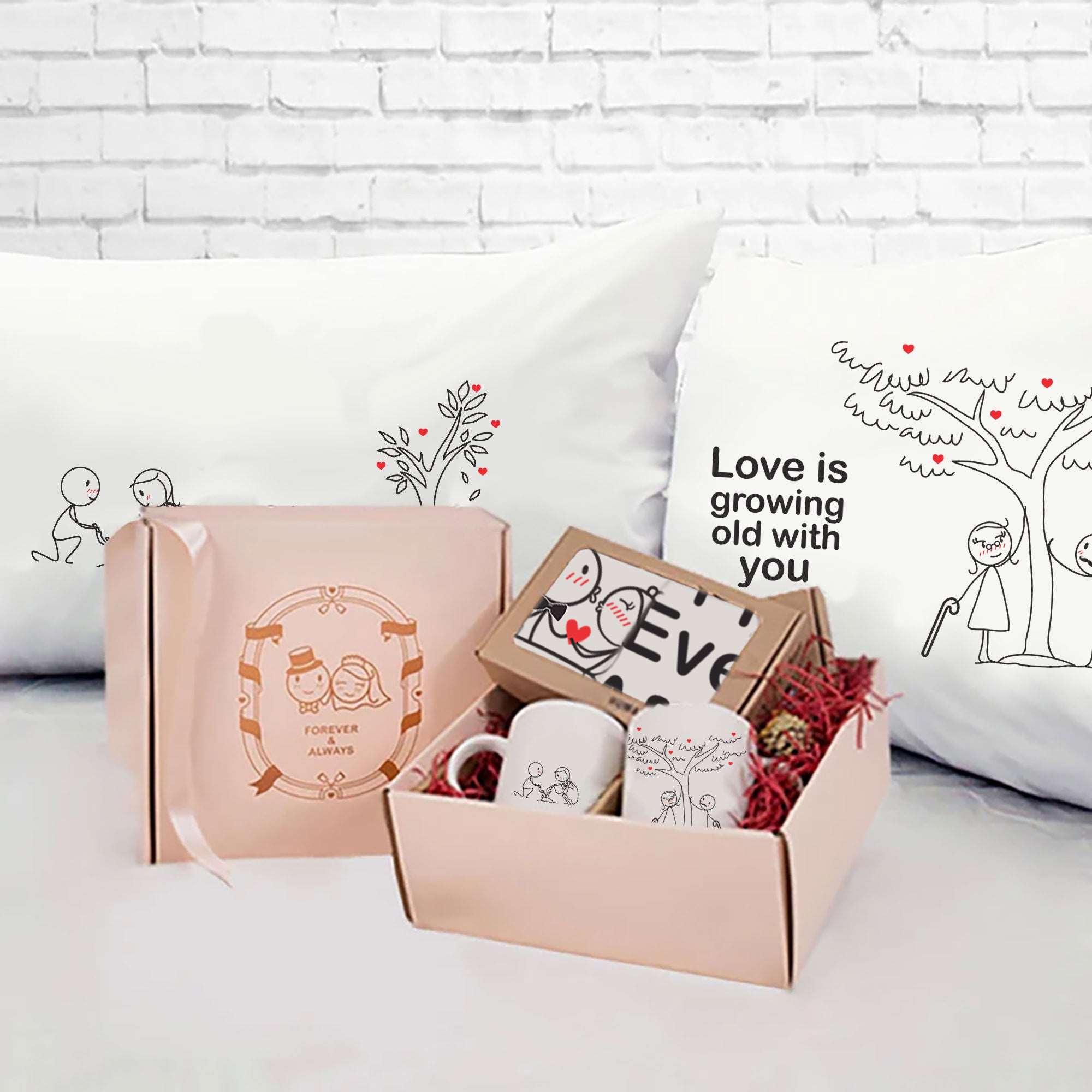 Love is Growing Old with You gift set
