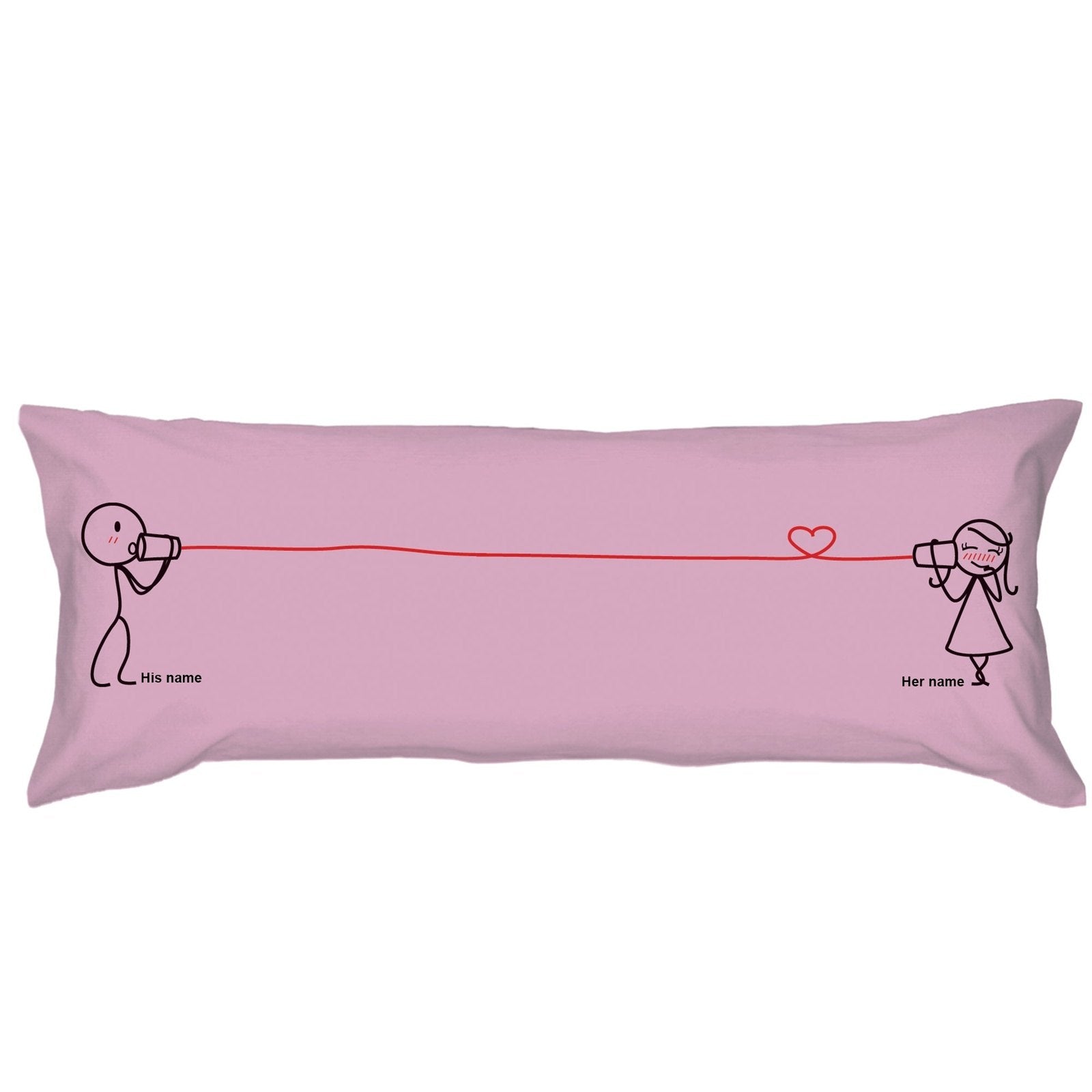 a pink pink pillow with a pink sticker on it 