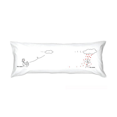 Human Touch Long Pillow for Bed featuring personalized design, a heartfelt love gift ideas for couples