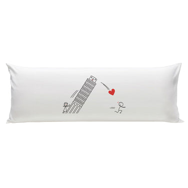 Long pillow by Human Touch featuring a romantic design, ideal as cute love gifts for couples to enhance their bedtime cuddle.