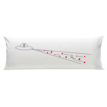 Heartfelt long distance relationship pillow with cute design featuring hearts and a romantic theme for cozy hugging