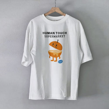 Juicy Orange graphic t-shirt 100 percent cotton from Human Touch with playful orange character design