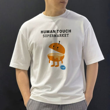 Human Touch Juicy Orange graphic t-shirt 100 percent cotton with playful fruit design