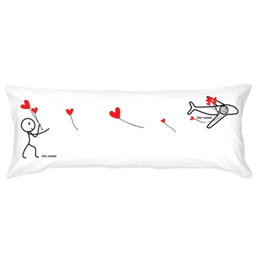 Human Touch Long Pillow for Bed, perfect long distance relationship gifts with personalized designs
