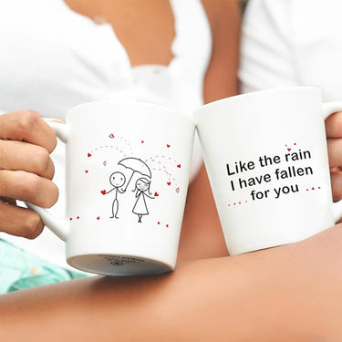 Couples coffee mugs featuring romantic love quotes, perfect for gifting to express love and affection