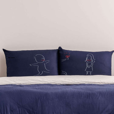 His and hers pillowcases by Human Touch, perfect wedding keepsakes decor for couples
