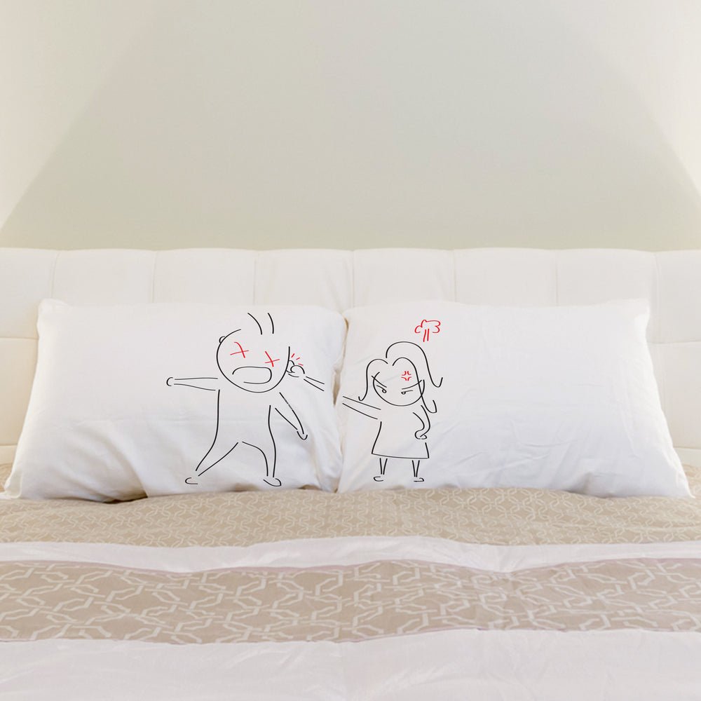 These adorable pillows, embellished with personalized drawings, make a delightful gift for any couple, anniversary, or special occasion!
