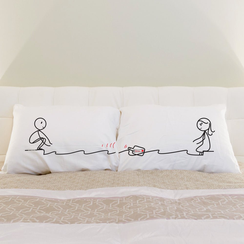 Enhance your decor with a pair of adorable pillows on the bed - a thoughtful gift for couples and an ideal choice for anniversaries or any occasion!