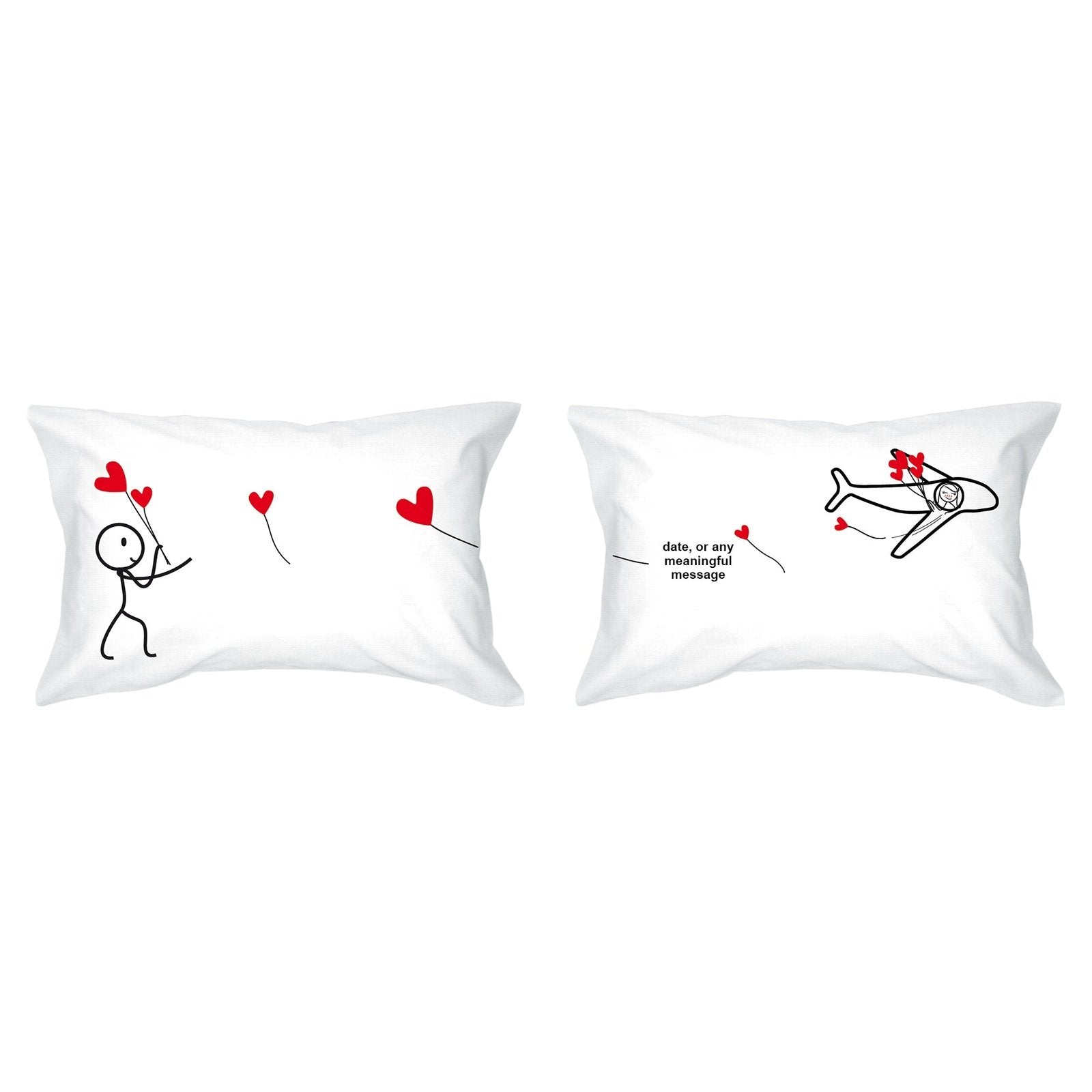 Celebrate love with these adorable hand-drawn pillows, perfect for couples, anniversaries, or as a thoughtful gift for him or her.