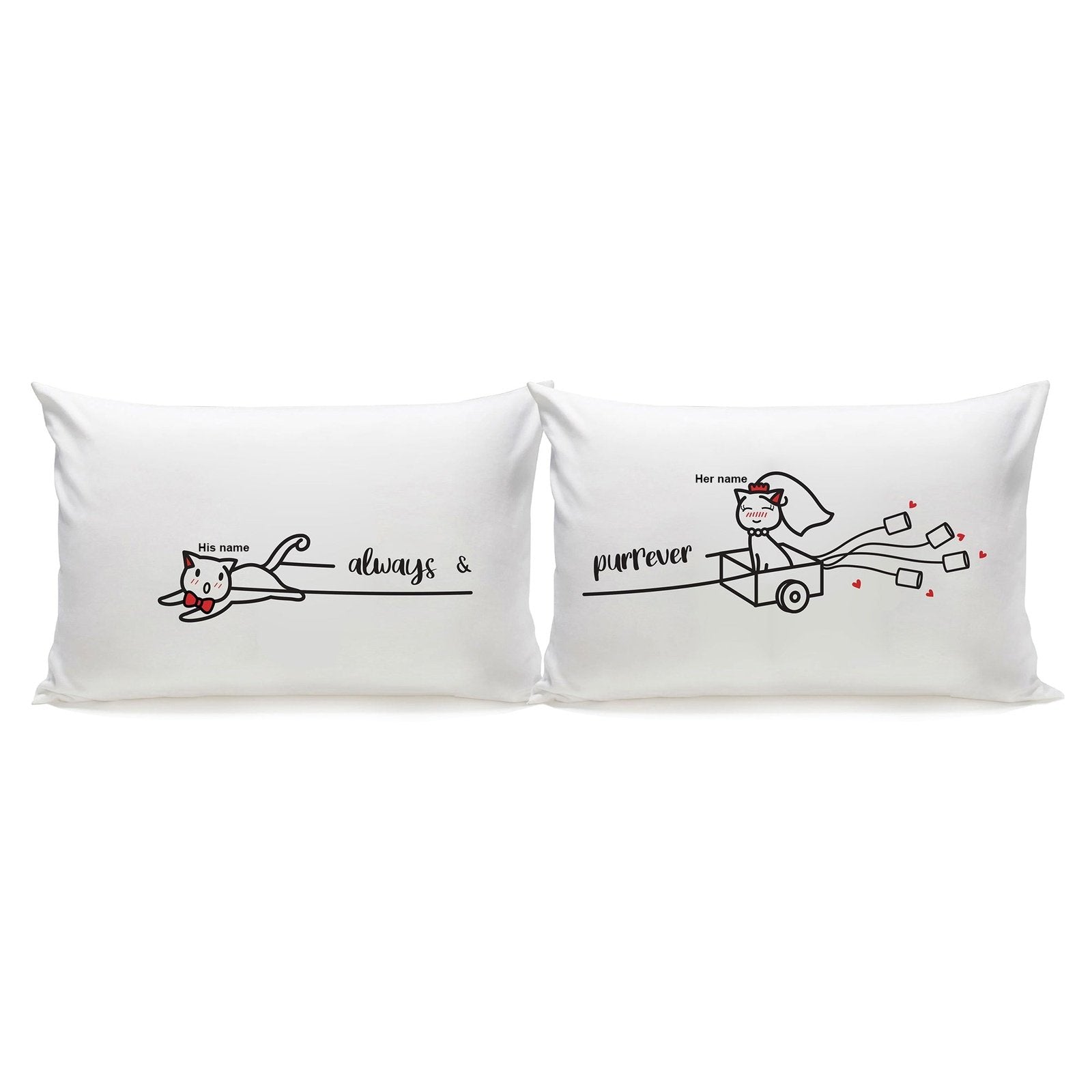 How about Customized with delightful drawings, these couple pillows make for a perfect gift thats creative and cute, ideal for anniversaries, him or her!