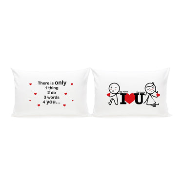 His and hers pillowcases with romantic messages, perfect heartfelt gifts for lovers