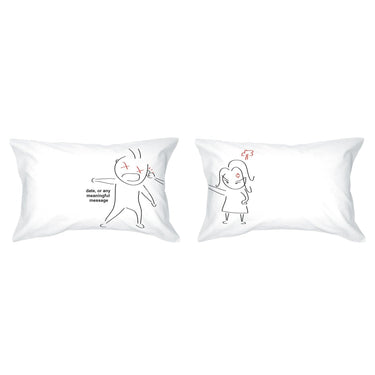 His and hers long pillowcases featuring humorous designs, perfect for romantic apology gifts with Oops My bad funny apology gift