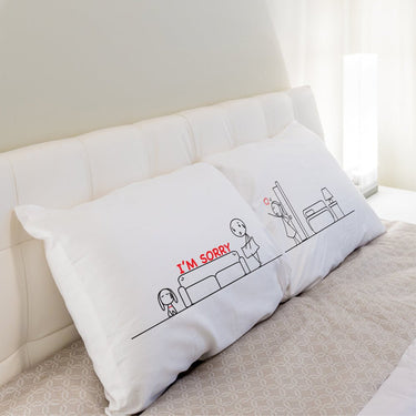 Sorry Snuggles funny apology pillow for couples featuring playful designs, perfect for romantic gestures and reconciliation.