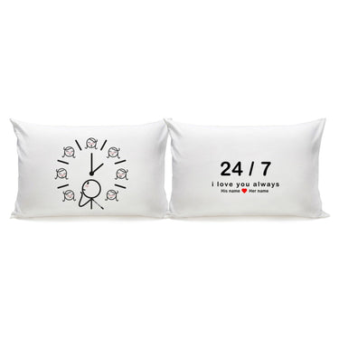 Couple's personalized love-inspired pillow decor with playful designs and heartfelt messages