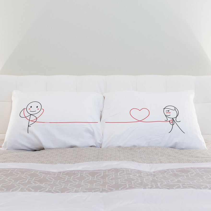 Couple's pillowcases with playful designs inspired by Thai modern medicine history