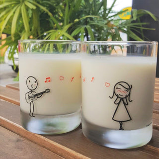 His and Hers Drinking Glass