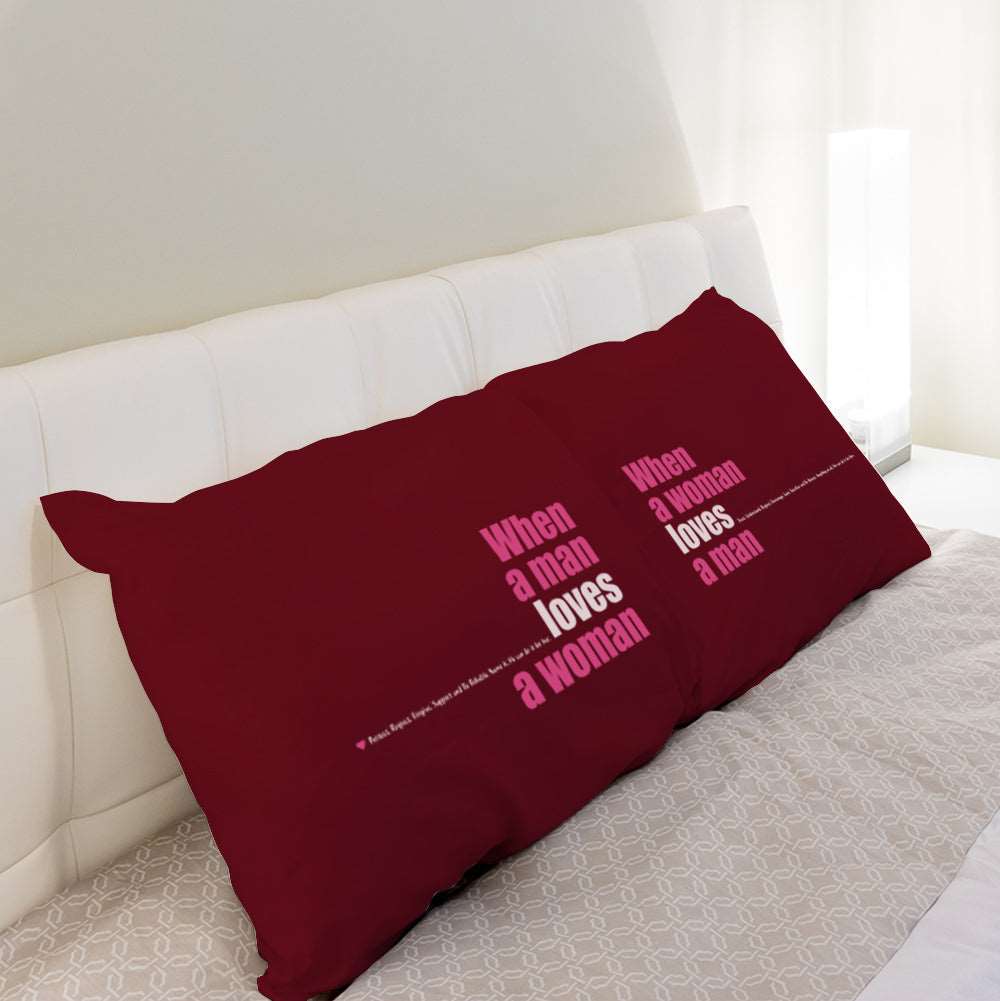 A charming touch to any bed, the vibrant red pillow makes for a delightful gift for couples, anniversaries, or that special someone.