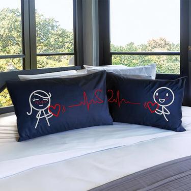 Cute gifts for lovers human touch his and hers pillowcases with playful couple designs
