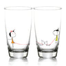 Cute matching lover gifts featuring decorative glassware with playful character designs on each glass