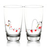 Cute matching lover gifts set of decorative glasses with charming love-themed designs