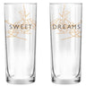 Elegant decorative glassware set with floral designs, perfect romantic drinkware gifts for special occasions