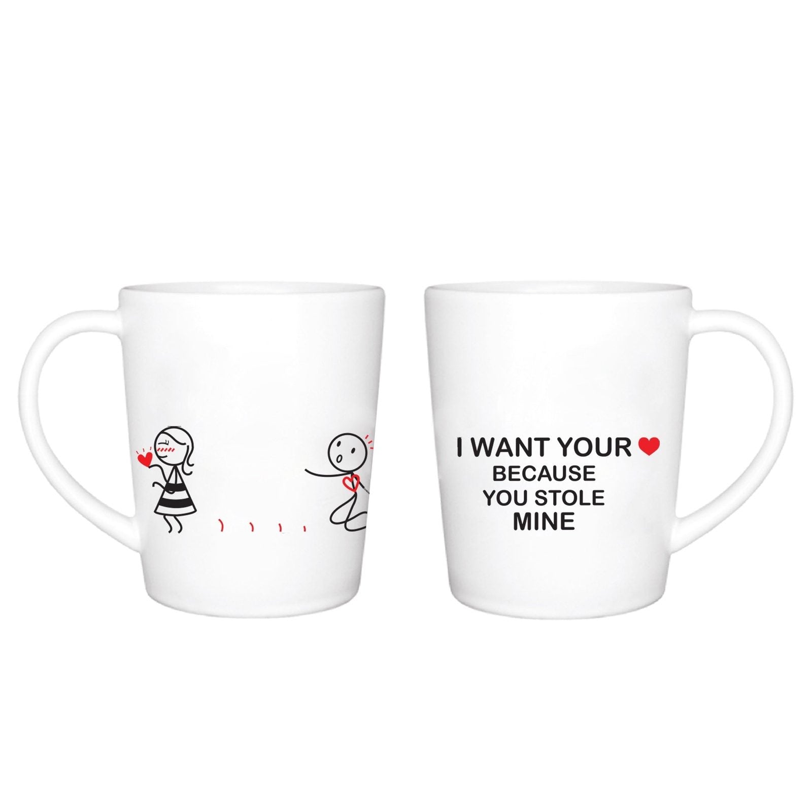 You steal my heart! But I let you keep it.Home & GardenHuman Touch OfficialHere's the perfect mug for the special someone who stole your heart and you just can't seem to get it back! With the cute yet cheeky inscription, "I want your heart 