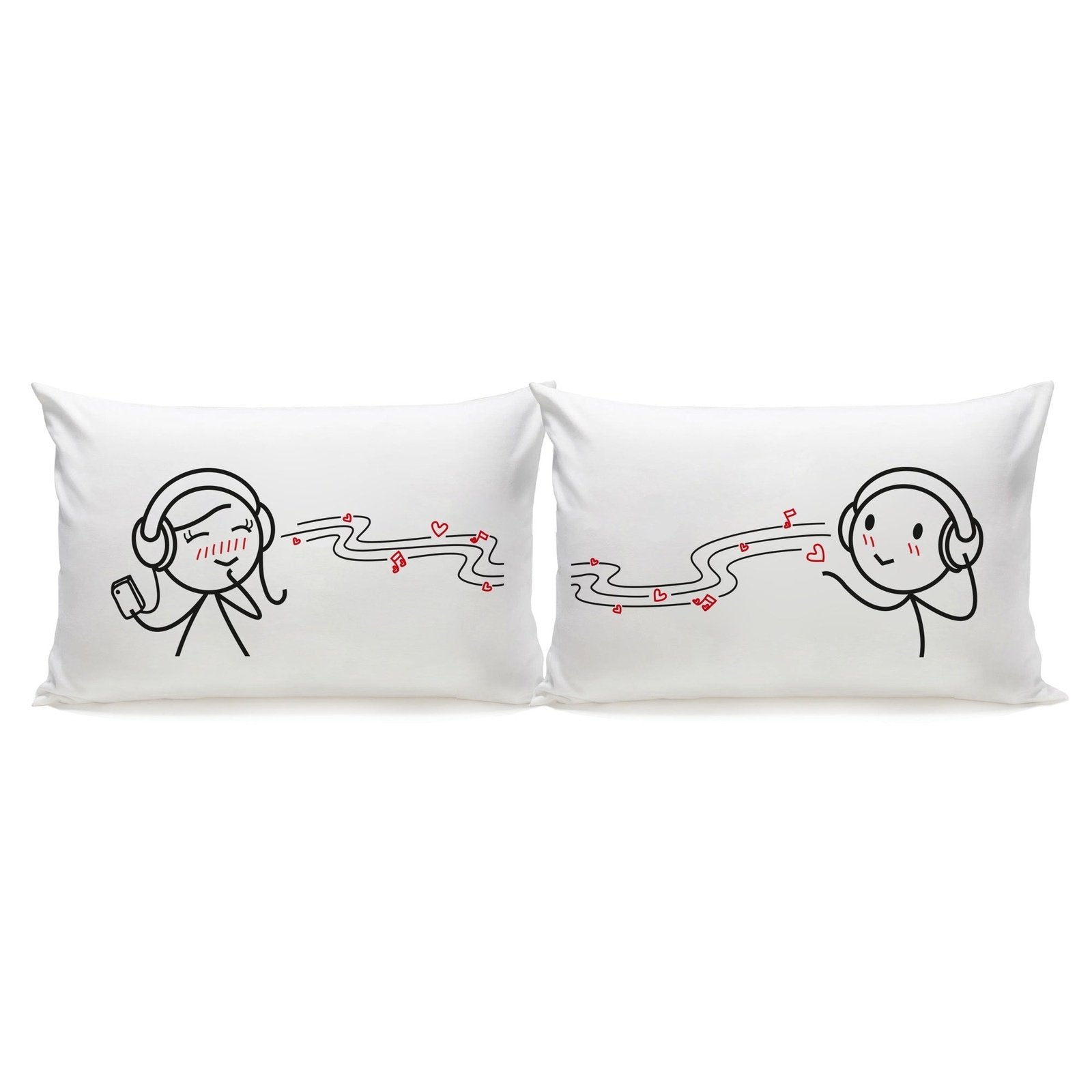 Synced in Love His and Hers pillowcase set from Human Touch