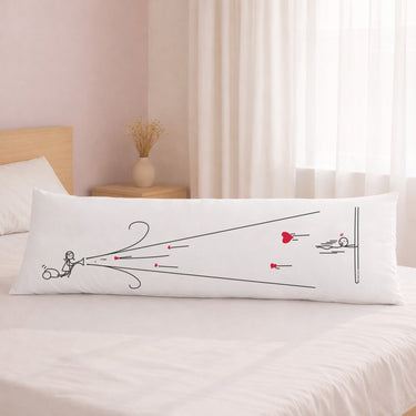 Long pillow by Human Touch featuring a romantic design, ideal as a cute anniversary gift for partner