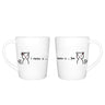 Cute couple cat mugs featuring adorable cat illustrations and sweet messages for romantic coffee moments