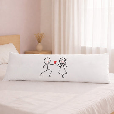 Human Touch long pillow featuring a playful design, perfect as a heartfelt anniversary gift for couples