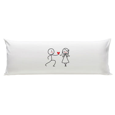 Human Touch long pillow featuring romantic design, perfect as a heartfelt anniversary gift for couples