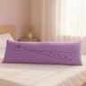 Heartfelt long distance relationship pillow in purple, featuring a cute design of love and connection