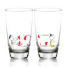 Romantic decorative glassware set featuring playful love-themed designs, perfect as heartfelt wedding keepsake gifts.