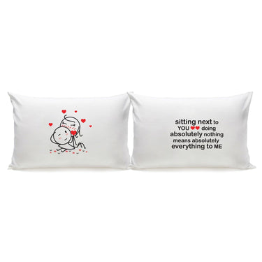 His and hers long love quote pillow gift featuring romantic designs for cozy moments together