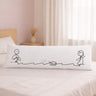 Human Touch long pillow featuring playful design of a message in a bottle gift for romantic bedroom decor