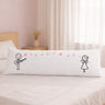 Human Touch long pillow featuring a music-themed design, perfect as a romantic music themed wedding gift.