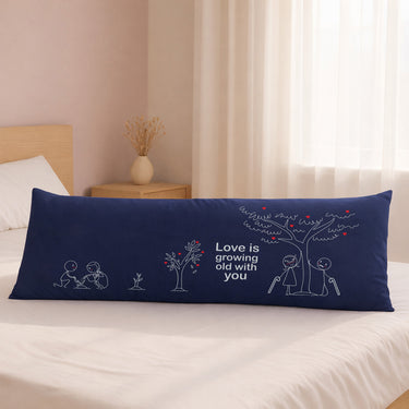 Human Touch long hug pillow with romantic design for personalized relationship gifts, featuring love-themed artwork