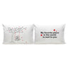 Romantic couple pillowcases featuring a sweet design and heartfelt message for cozy nights together