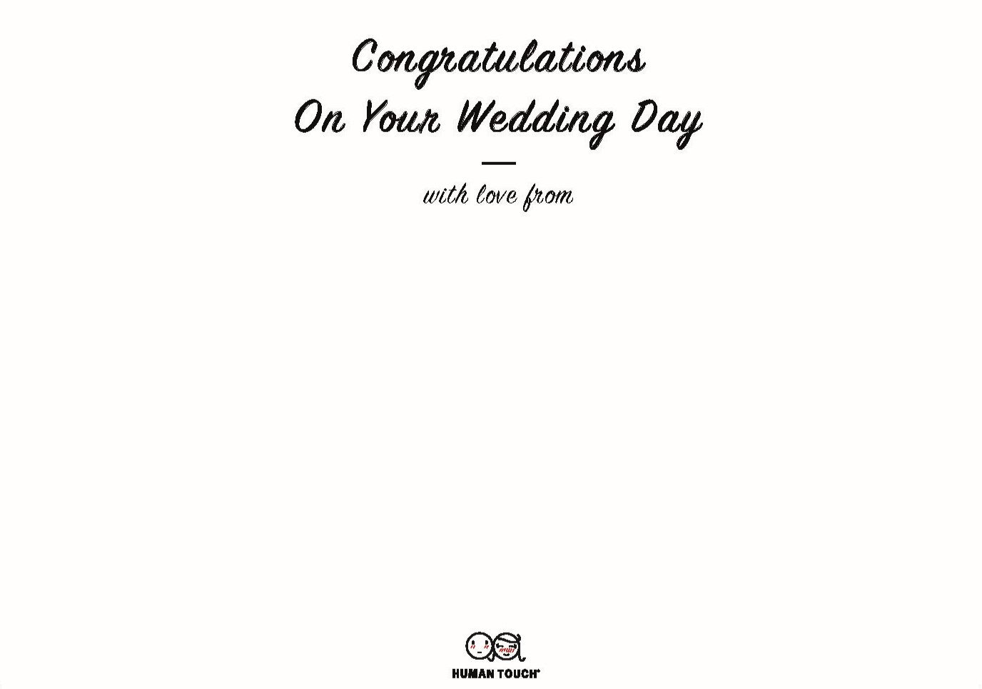 Congratulations wedding card-Human Touch Official