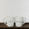 Couples coffee mugs featuring airplane design and 'Forever & Always' text, perfect wedding engagement gift ideas.