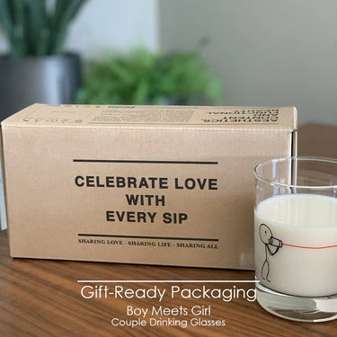 An adorable and artistic box alongside a refreshing glass of milk, perfect for celebrating anniversaries or surprising your loved ones.