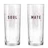 Human Touch Decorative Glassware Set with Soul Mate Design for Romantic Drinkware Gifts