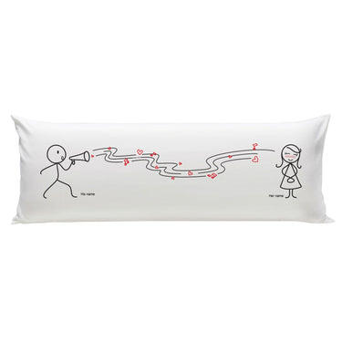 Human Touch Long Pillow for Bed with Musical Design, a unique wedding gift for music lovers