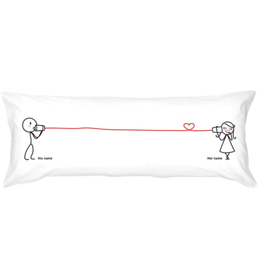 Human Touch long pillow featuring a playful design, perfect as a Valentine's Day pillow present
