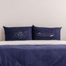 His and hers wedding keepsake pillows featuring a romantic airplane design and Forever & Always text