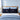Dark blue couple pillowcases with red heart line art and split couple design