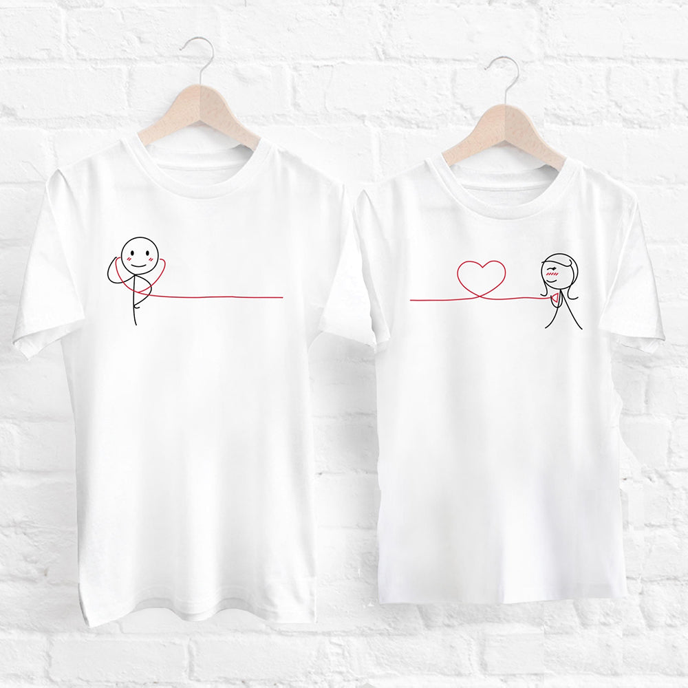 Surprise your favorite couple with adorable white shirts featuring a unique drawing, perfect for anniversaries and thoughtful gifts for him and her!