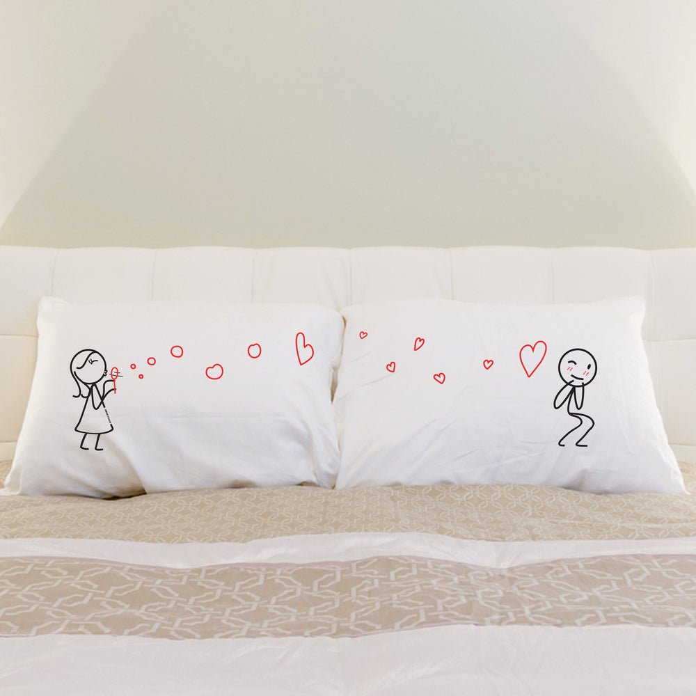 Celebrate special moments with personalized pillows featuring adorable hand-drawn designs, perfect for couples and anniversaries!