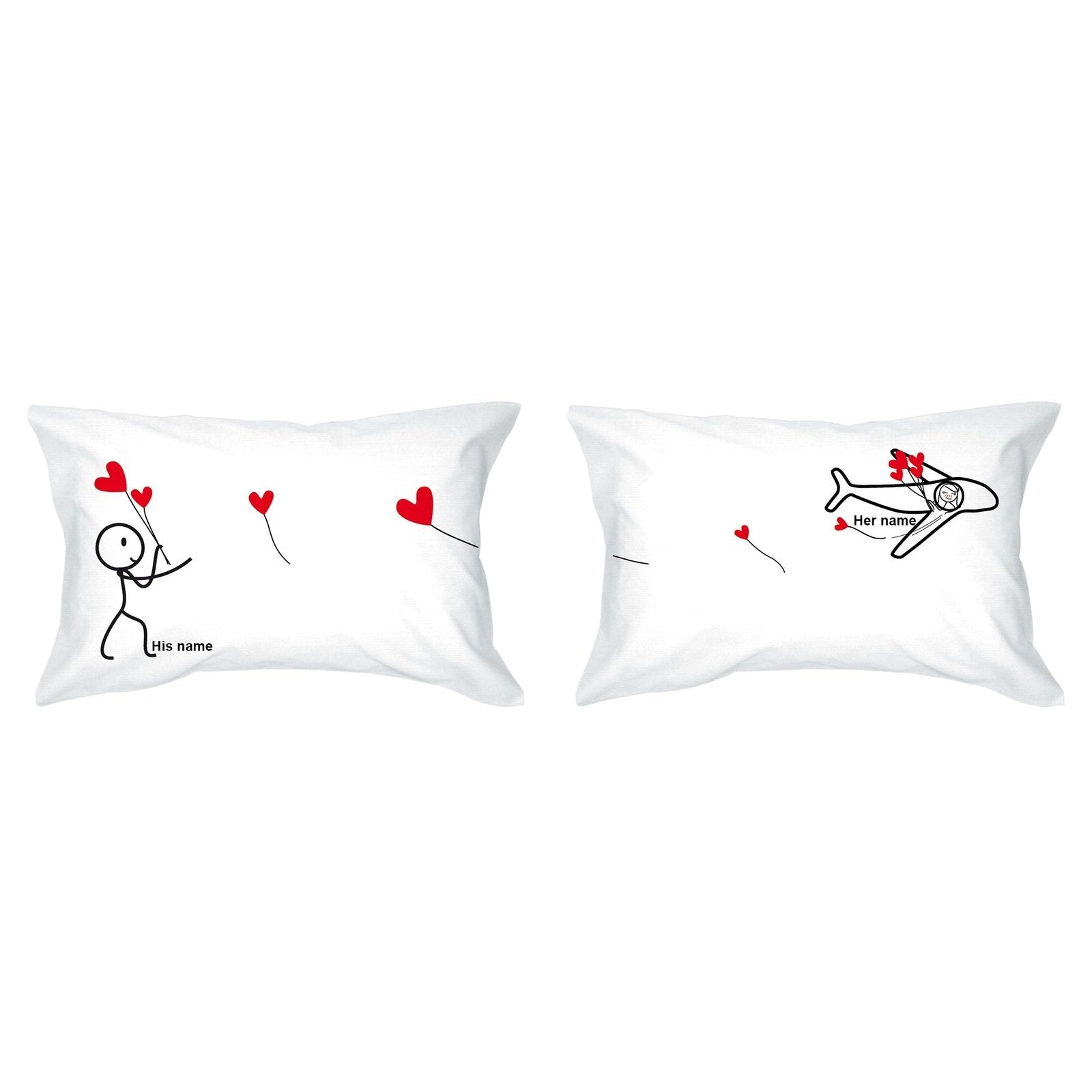 Add an artistic touch to any couples special occasion with these charming hand-drawn pillows.
