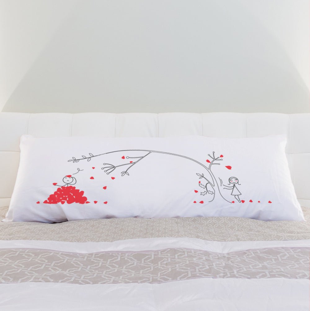 A charming addition to any bed, enhance your space with a white pillow - the perfect gift for couples, anniversaries, or to brighten his/her day.